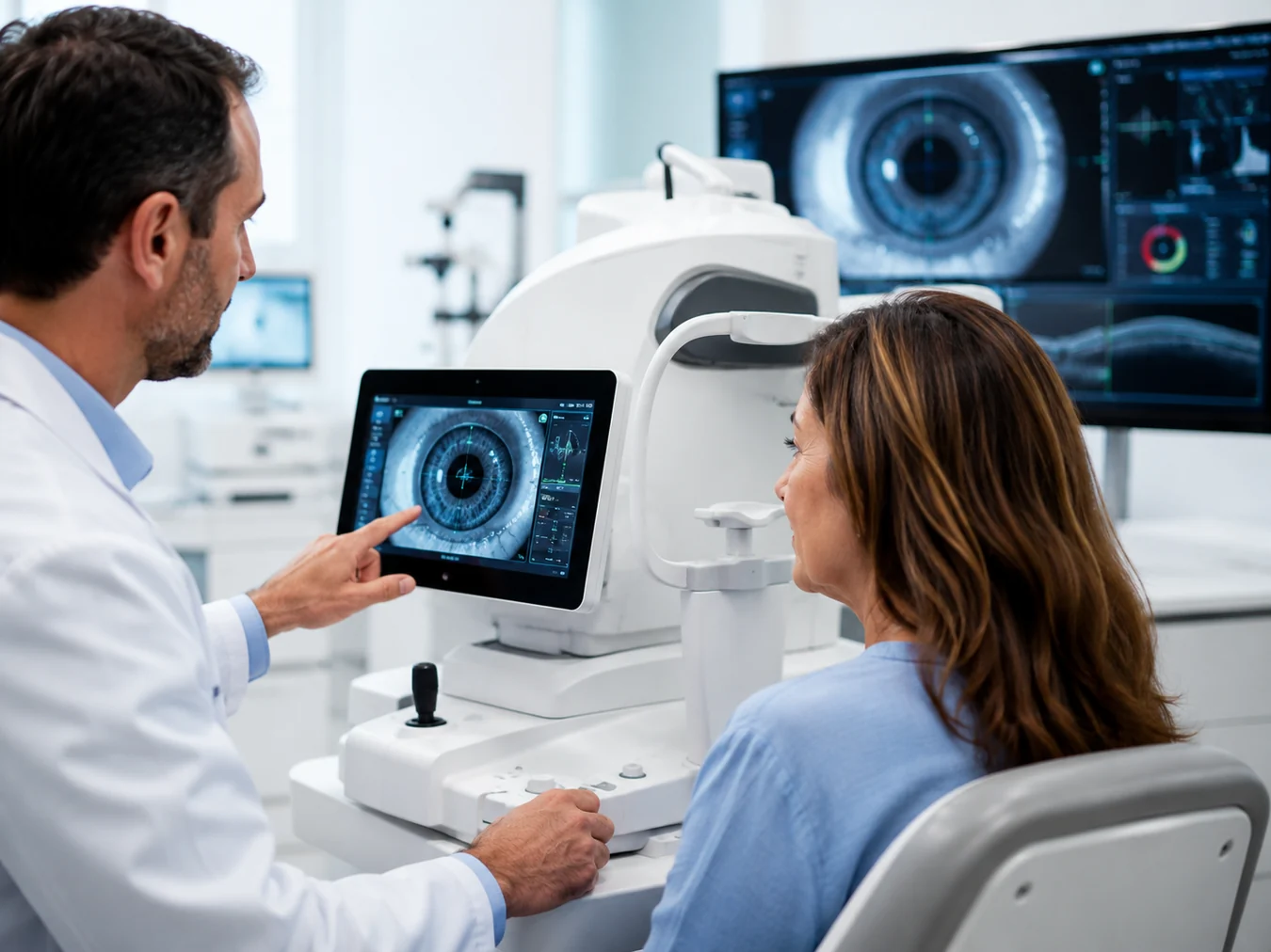 Estudio oftalmológico especializado con equipo de imagen ocular